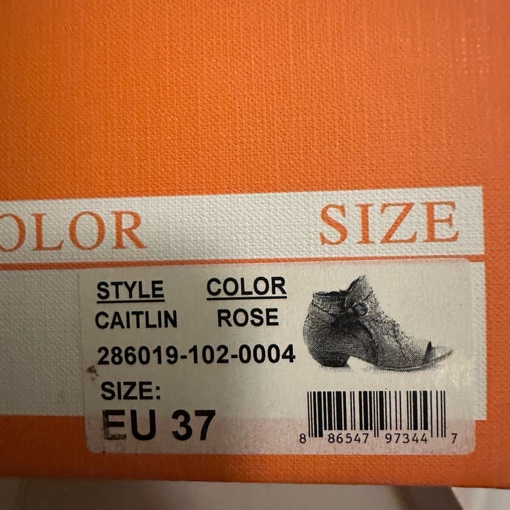 Miz Mooz Caitlin Ankle Leather Booties Peep toe shoes in Rose size 37/6.5-7 - Picture 11 of 11